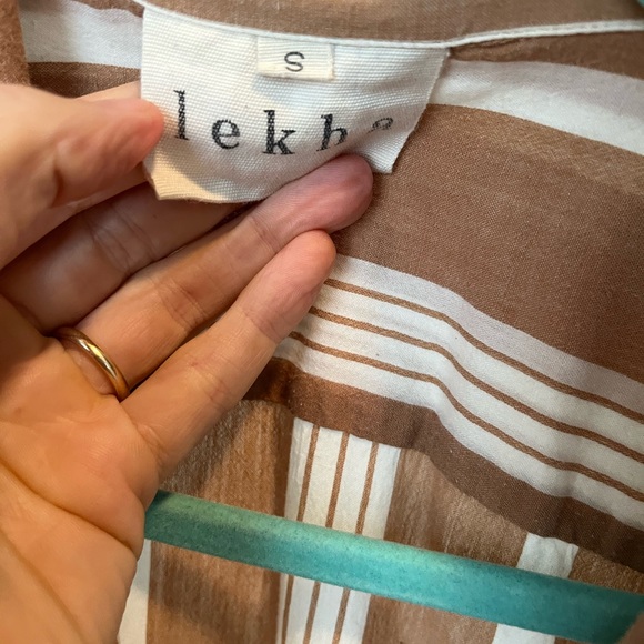 Lekha Striped Cotton Unisex Camp Shirt - Picture 5 of 6